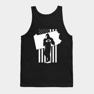 Pennsylvania Bigfoot American Flag Tank Top